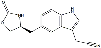 5-[[(4S)-2-Oxo-4-oxazolidinyl]Methyl]-1H-indole-3-acetonitrile Struktur