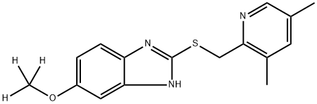 2-[[(3,5-DiMethyl-2-pyridinyl)Methyl]thio]-6-Methoxy-1H-benziMidazole-d3 Struktur