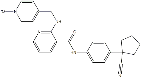 N-[4-(1-Cyanocyclopentyl)phenyl]-2-[[(1-oxido-4-pyridinyl)Methyl]aMino]-3-pyridinecarboxaMide Struktur