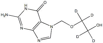 2-AMino-1,7-dihydro-7-[(2-hydroxyethoxy-d4)Methyl]-6H-purin-6-one Struktur