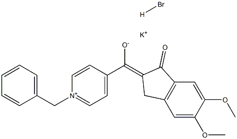 (Z)-(1-benzylpyridin-1-iuM-4-yl)(5,6-diMethoxy-1-oxo-1H-inden-2(3H)-ylidene)Methanolate, potassiuM salt (hydrobroMide) Struktur