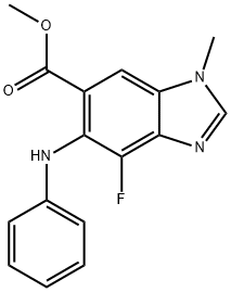 Methyl 4-fluoro-1-Methyl-5-(phenylaMino)-1H-benzo[d]iMidazole-6-carboxylate Struktur