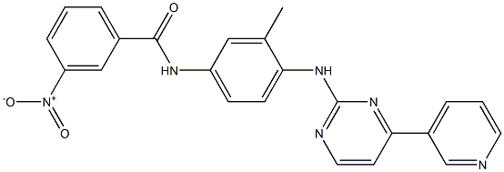 N-(3-Methyl-4-(4-(pyridin-3-yl)pyriMidin-2-ylaMino)phenyl)-3-nitrobenzaMide Struktur