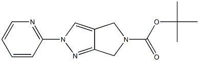 tert-Butyl 2-Pyridin-2-yl-2,6-dihydro-4H-pyrrolo[3,4-c]pyrazole-5-carboxylate Struktur