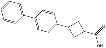 3-Biphenyl-4-yl-cyclobutanecarboxylic acid Struktur