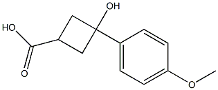 3-Hydroxy-3-(4-Methoxy-phenyl)-cyclobutanecarboxylic acid Struktur