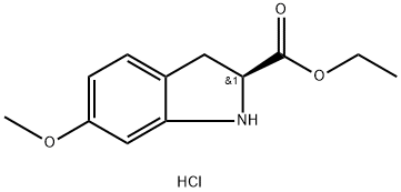 (S)-6-METHOXY-INDOLINE-2-CARBOXYLIC ACID ETHYL ESTER HCL Struktur