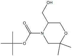 4-BOC-5-HYDROXYMETHYL-2,2-DIMETHYL-MORPHOLINE Struktur