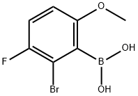 2-Bromo-3-fluoro-6-methoxyphenylboronic acid Struktur