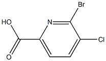 2-Bromo-3-chloro-6-pyridinecarboxylic acid Struktur