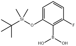 2-(t-Butyldimethylsilyloxy)-6-fluorophenylboronic acid Struktur