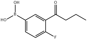 3-Butanoyl-4-fluorophenylboronic acid Struktur