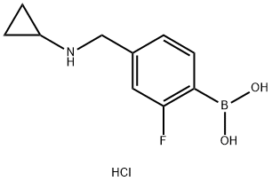 4-(Cyclopropylamino)methyl-2-fluorophenylboronic acid, HCl Struktur