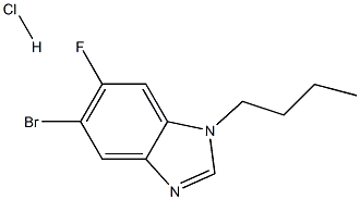 5-Bromo-1-butyl-6-fluoro-1H-benzo[d]imidazole hydrochloride Struktur