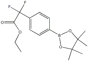 Ethyl 2,2-difluoro-2-[4-(tetramethyl-1,3,2-dioxaborolan-2-yl)phenyl]acetate Struktur