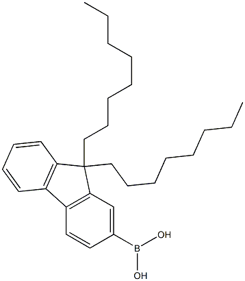 9,9-Dioctyl-9H-fluoren-2-yl-2-boronic acid Struktur