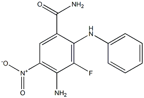 4-aMino-3-fluoro-5-nitro-2-(phenylaMino)benzaMide Struktur