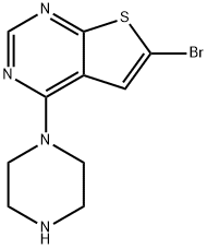 6-broMo-4-(piperazin-1-yl)thieno[2,3-d]pyriMidine Struktur