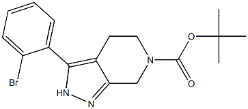 3-(2-BroMo-phenyl)-2,4,5,7-tetrahydro-pyrazolo[3,4-c]pyridine-6-carboxylic acid tert-butyl ester Struktur