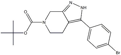 3-(4-BroMo-phenyl)-2,4,5,7-tetrahydro-pyrazolo[3,4-c]pyridine-6-carboxylic acid tert-butyl ester Struktur