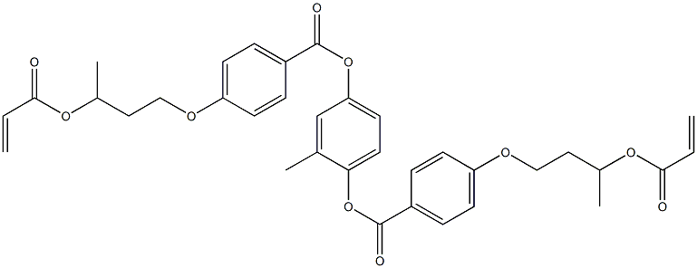 1,4-Bis[4-(3-acryloyloxybutyloxy)benzoyloxy]-2-methylbenzene Struktur