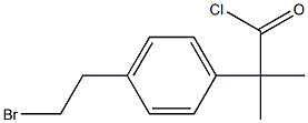 2-(4-(2-broMoethyl)phenyl)-2-Methylpropanoyl chloride Struktur