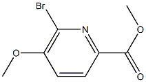 6-BroMo-5-Methoxy-pyridine-2-carboxylic acid Methyl ester Struktur