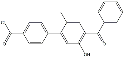 4'-benzoyl-5'-hydroxy-2'-Methyl-[1,1'-biphenyl]-4-carbonyl chloride Struktur