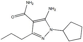 5-aMino-1-cyclopentyl-3-propyl-1H-pyrazole-4-carboxaMide Struktur