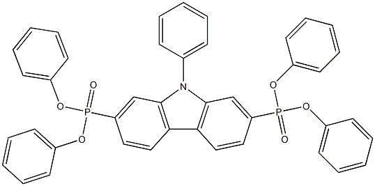 2,7-bis(diphenylphosphoryl)-9-phenyl-9H-carbazole Struktur