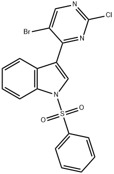 3-(5-broMo-2-chloropyriMidin-4-yl)-1-(phenylsulfonyl)-1H-indole Struktur