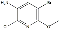 5-broMo-2-chloro-6-Methoxypyridin-3-aMine Struktur