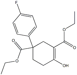 diethyl 1-(4-fluorophenyl)-4-hydroxycyclohex-3-ene-1,3-dicarboxylate Struktur