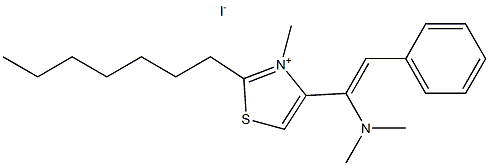 DIMETHYLAMINOSTYRYL HEPTYL METHYL THIAZOLIUM IODID Struktur