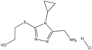 2-((5-(aMinoMethyl)-4-cyclopropyl-4H-1,2,4-triazol-3-yl)thio)ethanol hydrochloride Struktur