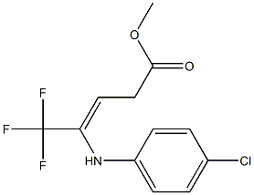 Methyl 4-(4-chlorophenylaMino)-5,5,5-trifluoropent-3-enoate Struktur