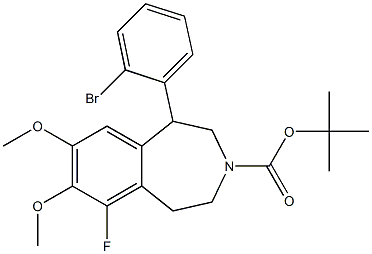 tert-butyl 1-(2-broMophenyl)-6-fluoro-1,2,4,5-tetrahydro-7,8-diMethoxybenzo[d]azepine-3-carboxylate Struktur