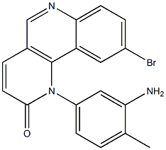 1-(3-aMino-4-Methylphenyl)-9-broMobenzo[h][1,6]naphthyridin-2(1H)-one Struktur