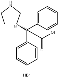 (S)-2,2-diphenyl-2-(pyrrolidin-3-yl)acetic acid (hydrobroMide) Struktur