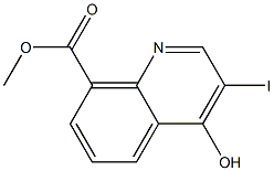 4-Hydroxy-3-iodo-quinoline-8-carboxylic acid Methyl ester Struktur