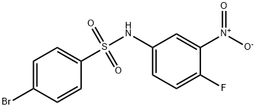 4-BroMo-N-(4-fluoro-3-nitrophenyl)benzenesulfonaMide, 97% Struktur