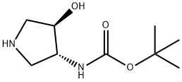 [(3R,4R)-4-Hydroxypyrrolidin-3-yl]carbaMic acid tert-butyl ester Struktur