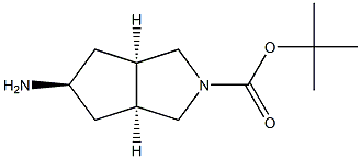 (3aS,5s,6aR)-tert-butyl 5-aMino-hexahydrocyclopenta[c]pyrrole-2(1H)-carboxylate Struktur