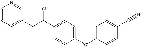 4-(4-(1-chloro-2-(pyridin-3-yl)ethyl)phenoxy)benzonitrile Struktur