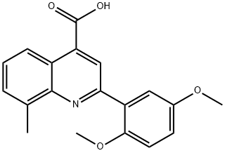 2-(2,5-DIMETHOXYPHENYL)-8-METHYLQUINOLINE-4-CARBOXYLIC ACID Struktur