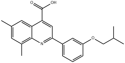 2-(3-ISOBUTOXYPHENYL)-6,8-DIMETHYLQUINOLINE-4-CARBOXYLIC ACID Struktur