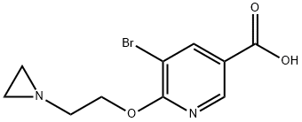 6-(2-aziridin-1-ylethoxy)-5-bromonicotinic acid Struktur