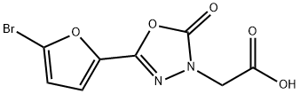 [5-(5-bromo-2-furyl)-2-oxo-1,3,4-oxadiazol-3(2h)-yl]acetic acid Struktur