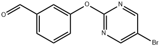 3-[(5-bromo-2-pyrimidinyl)oxy]benzenecarbaldehyde Struktur