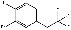 2-Bromo-1-fluoro-4-(2,2,2-trifluoroethyl)benzene Struktur